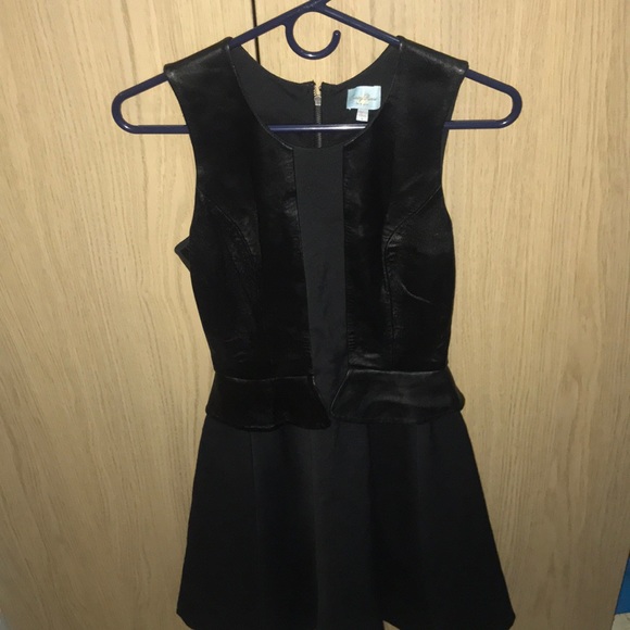 Tracy Reese Leather Peplum Cocktail Dress - Picture 6 of 6